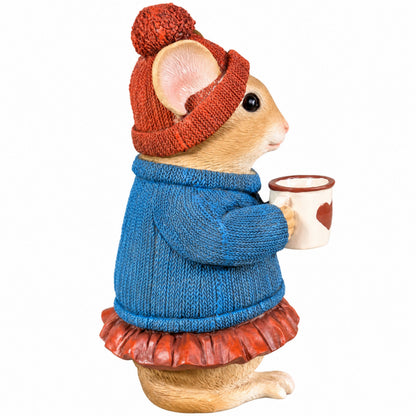 3 Motiven Weihnachtsmäuse Figuren aus Polyresin – Tischdeko, Winterdeko