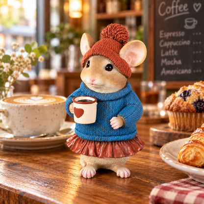 3 Motiven Weihnachtsmäuse Figuren aus Polyresin – Tischdeko, Winterdeko