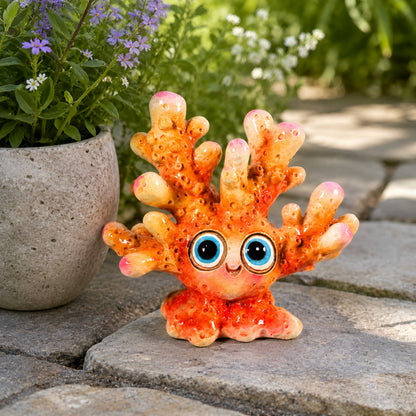 Glänzende Korallenfigur GlossiBande in Blau-Rosa oder Orange, 3 Größen