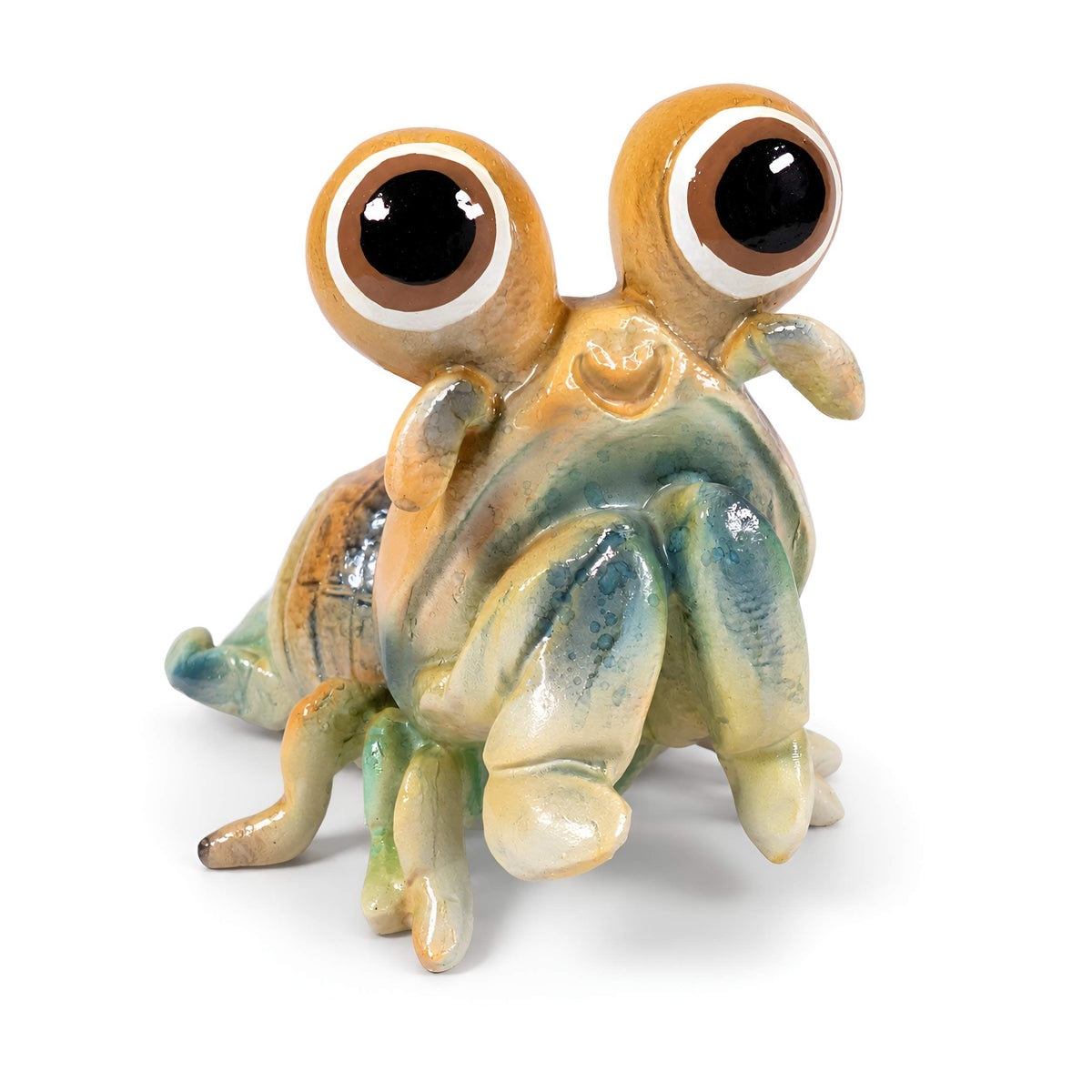 GlossiBande Garnele Figur glänzend Grün & Orange – maritime Deko innen & außen