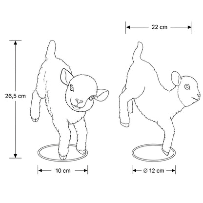 Verspieltes Lamm Dekofigur Set für den Garten – 3 Schafmotive