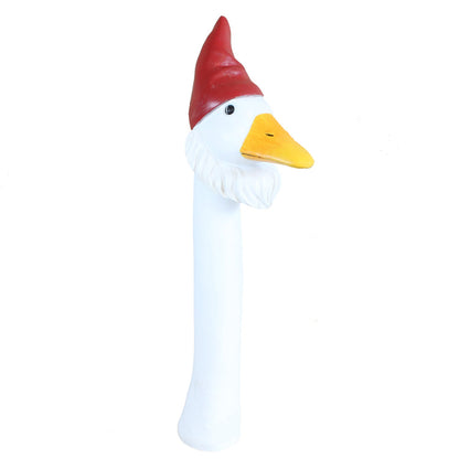 Gartenfigur Gans als Wichtel Gänsehals Gänsekopf Gartenstecker Lustige Deko Gänse für den Garten