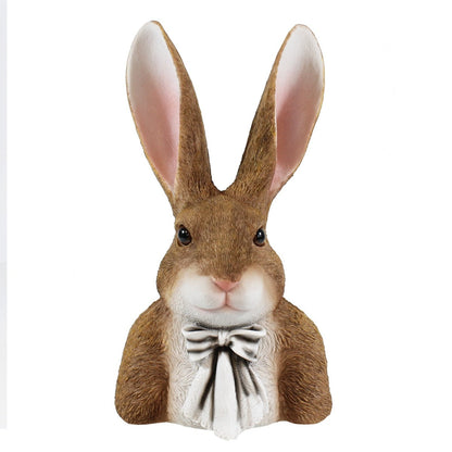 Osterhasen Büste Hasen Figur Hase "Theo seriös" große Osterhasen Deko