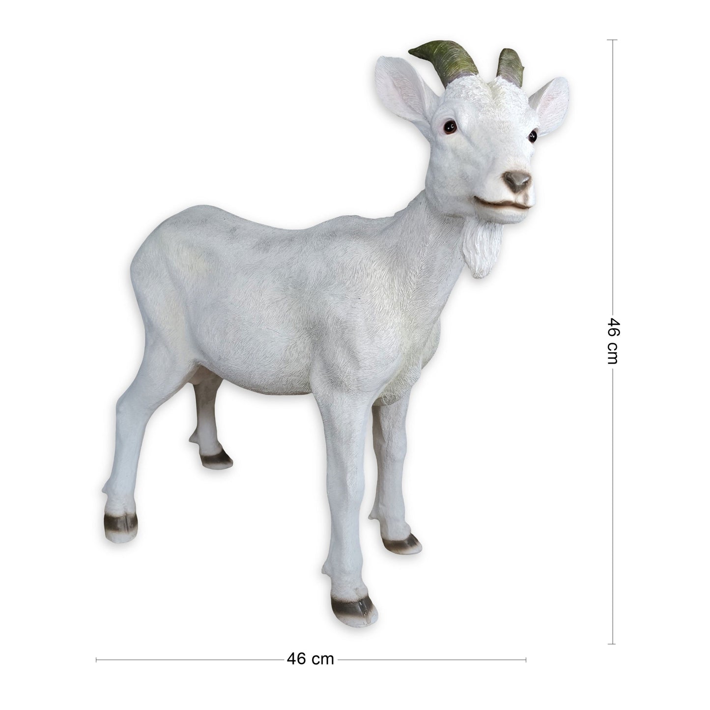 Ziegenbock Figur Bruce - Gartenfigur Ziege als Tierfigur Geißbock Deko für Garten, Terrasse & Hof