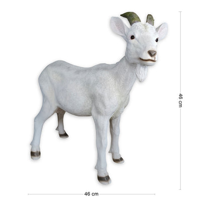 Ziegenbock Figur Bruce - Gartenfigur Ziege als Tierfigur Geißbock Deko für Garten, Terrasse & Hof