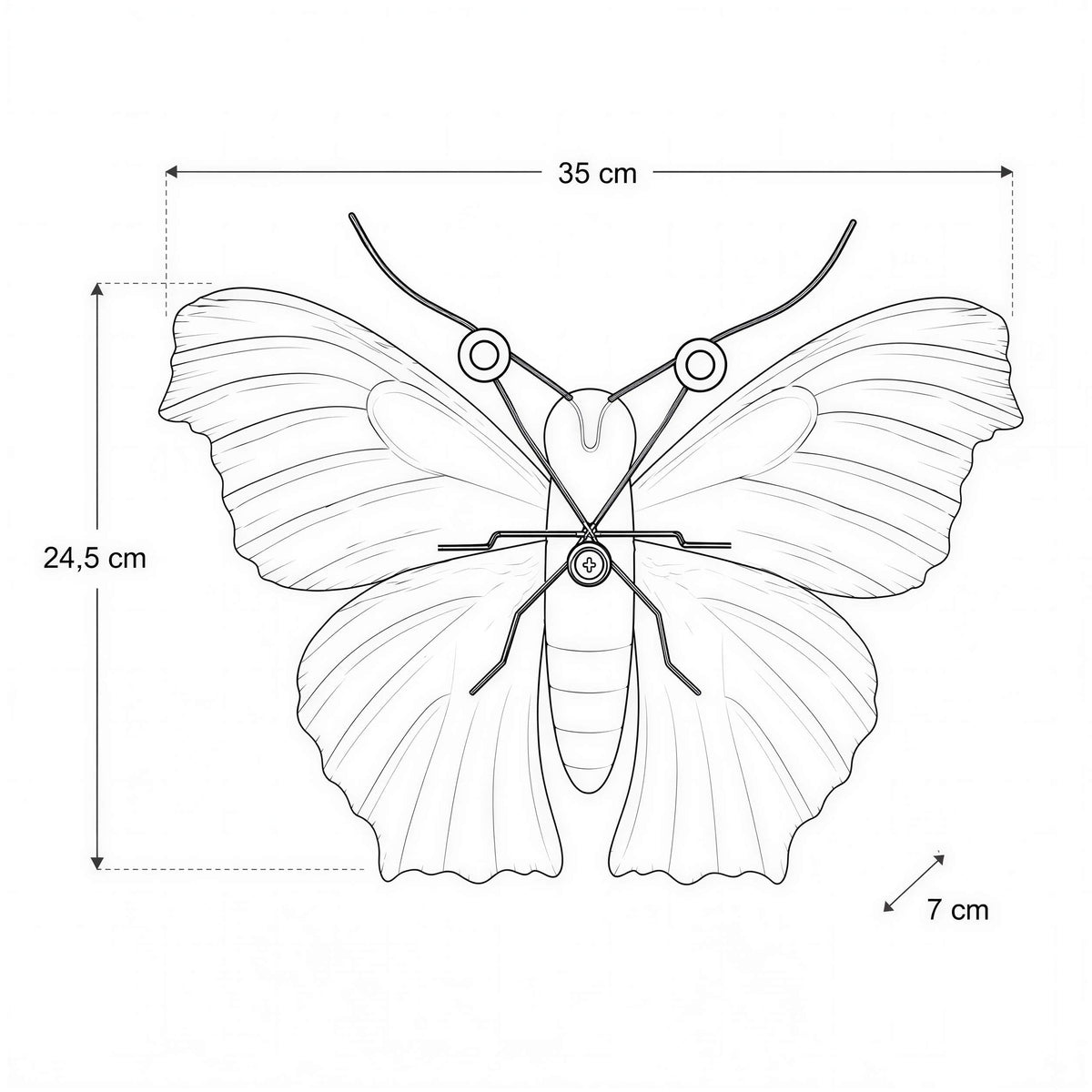 3D Metallbild Schmetterling – bunte Wanddeko Fantasy oder Exotic