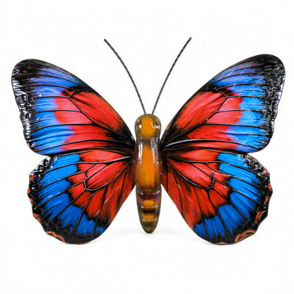 3D Metallbild Schmetterling – bunte Wanddeko Fantasy oder Exotic