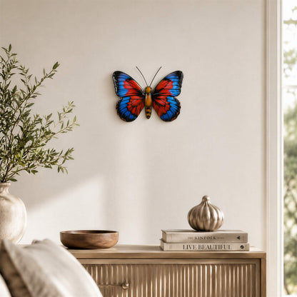 3D Metallbild Schmetterling – bunte Wanddeko Fantasy oder Exotic