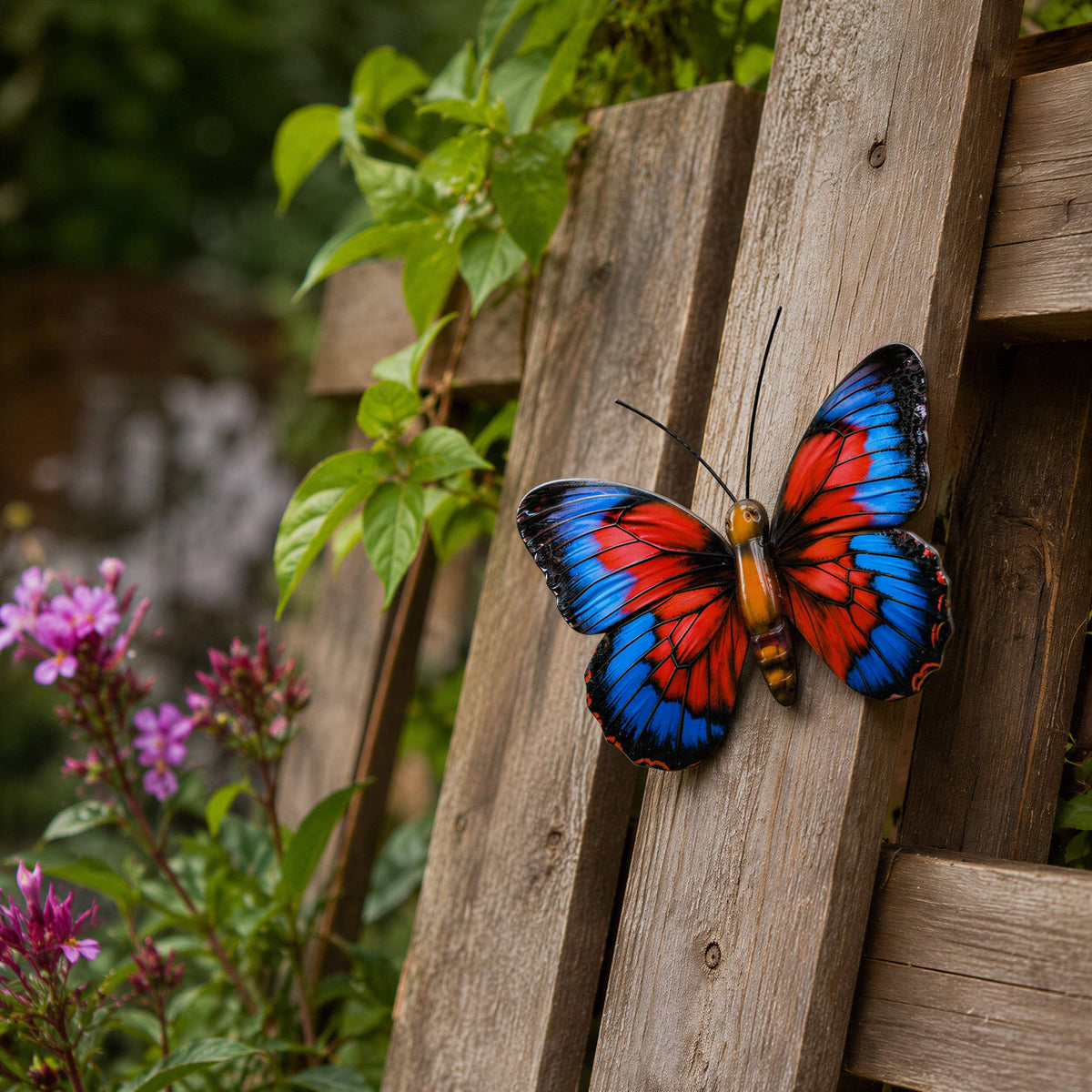 3D Metallbild Schmetterling – bunte Wanddeko Fantasy oder Exotic