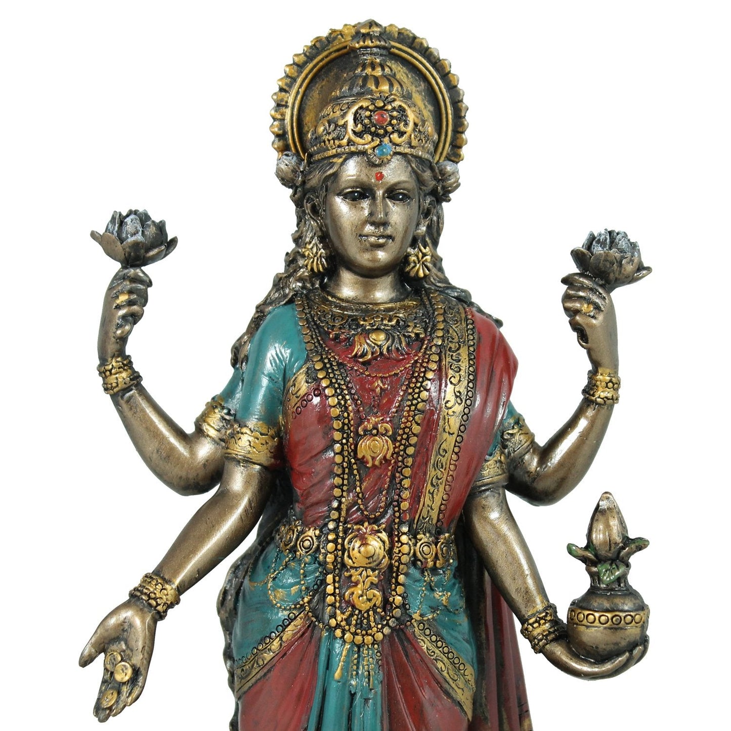 Lakshmi Dekofigur in Bronzeoptik – indische Deko Figur & Statue