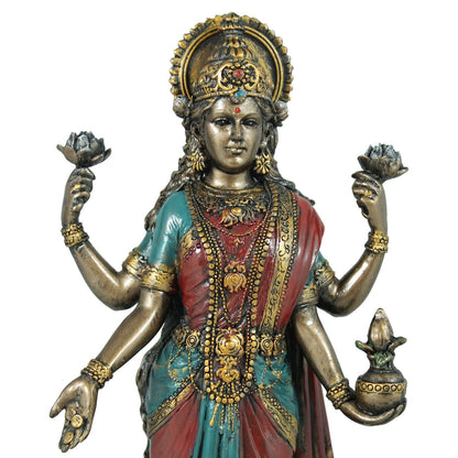 Lakshmi Dekofigur in Bronzeoptik – indische Deko Figur & Statue