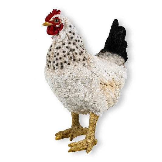 Gartendeko Huhn Figur Weiß 35cm stehend Deko Hühner Deko Hennen