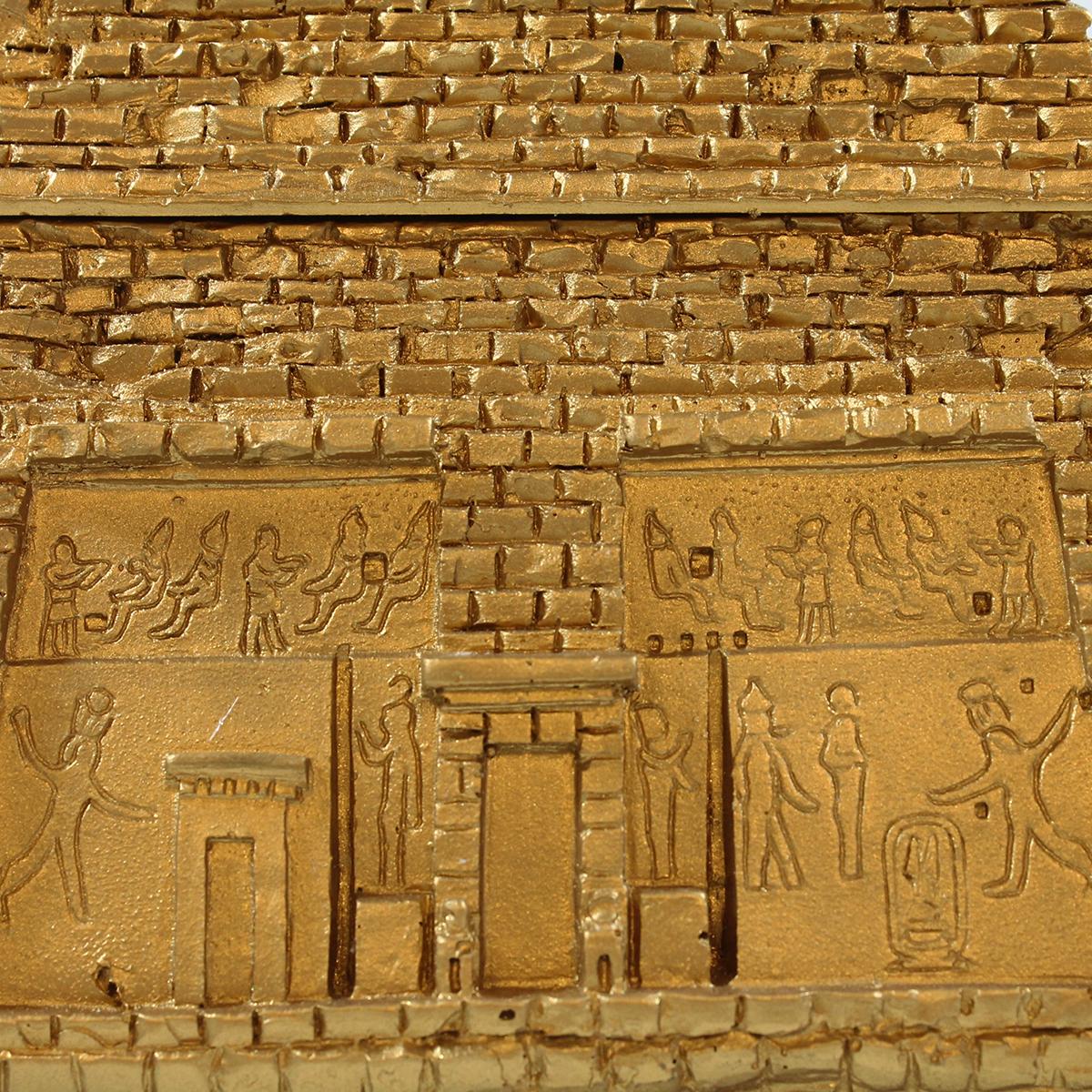 Ägyptische Pyramide Dekofigur & Schmuckschatulle – goldene Aufbewahrung