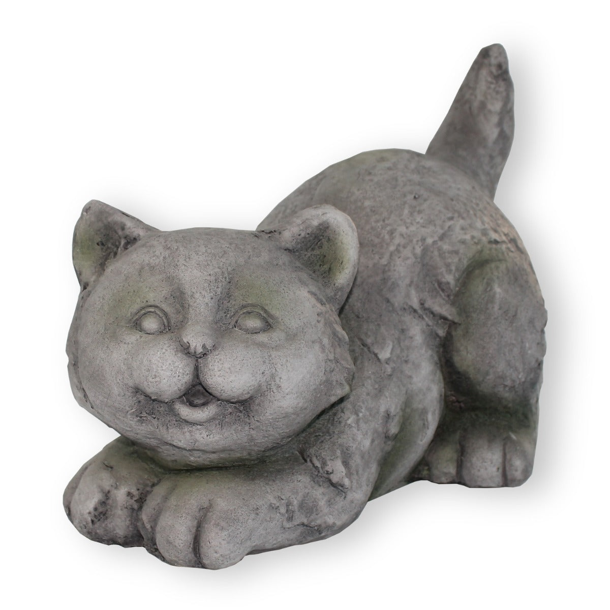 Katze in Betonoptik – Dekofigur für den Garten