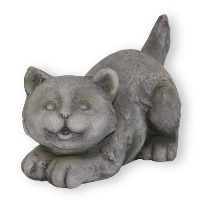 Katze in Betonoptik – Dekofigur für den Garten
