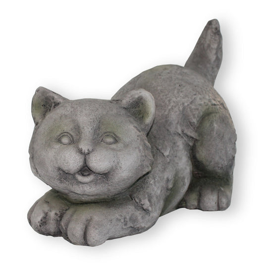 Katze in Betonoptik – Dekofigur für den Garten