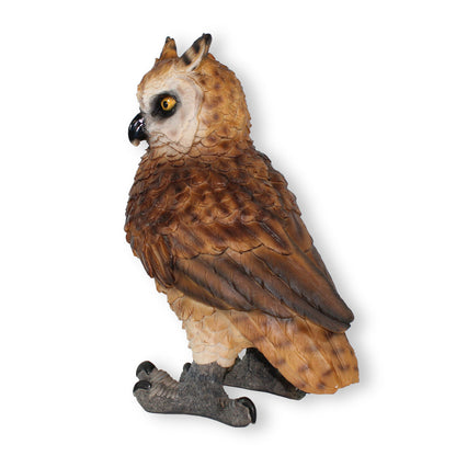 Eulen Figur groß 42 cm – Eule Dekofigur als Gartenfigur Eule für Garten, Deko Eule Balkon & Terrasse