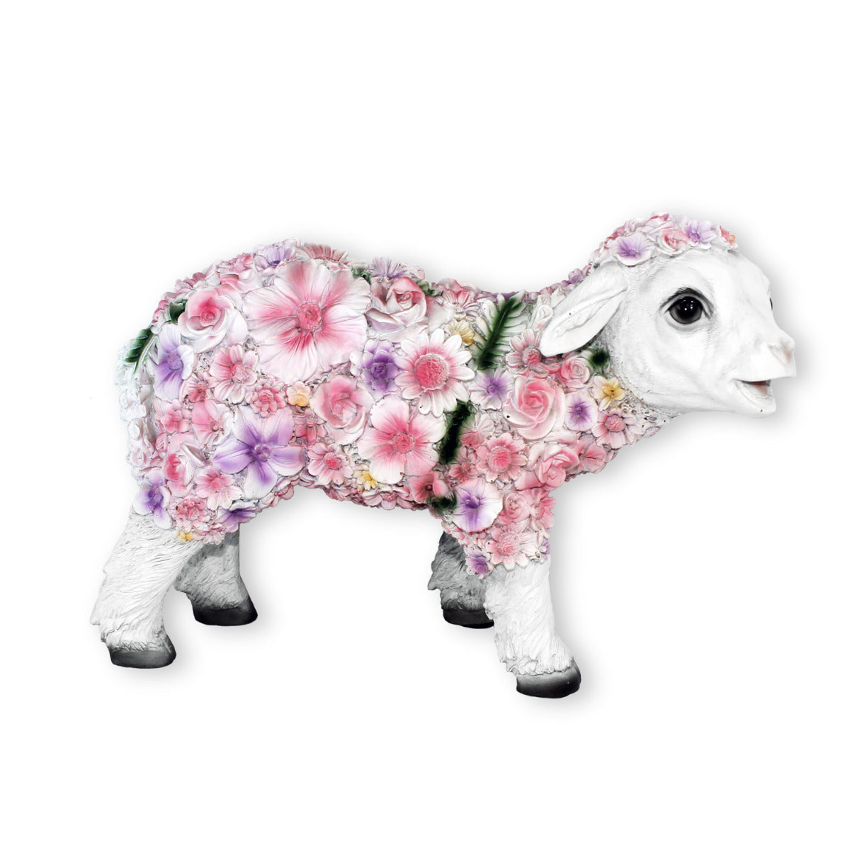 Lamm Figur stehend Blumenlamm Deko Lämmchen stehend Deko Lamm
