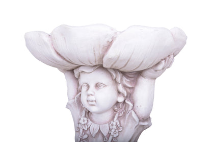 Gartenfigur ROSALIE Gartendeko Statue mit Vogeltränke Skulptur Garden Pleasure