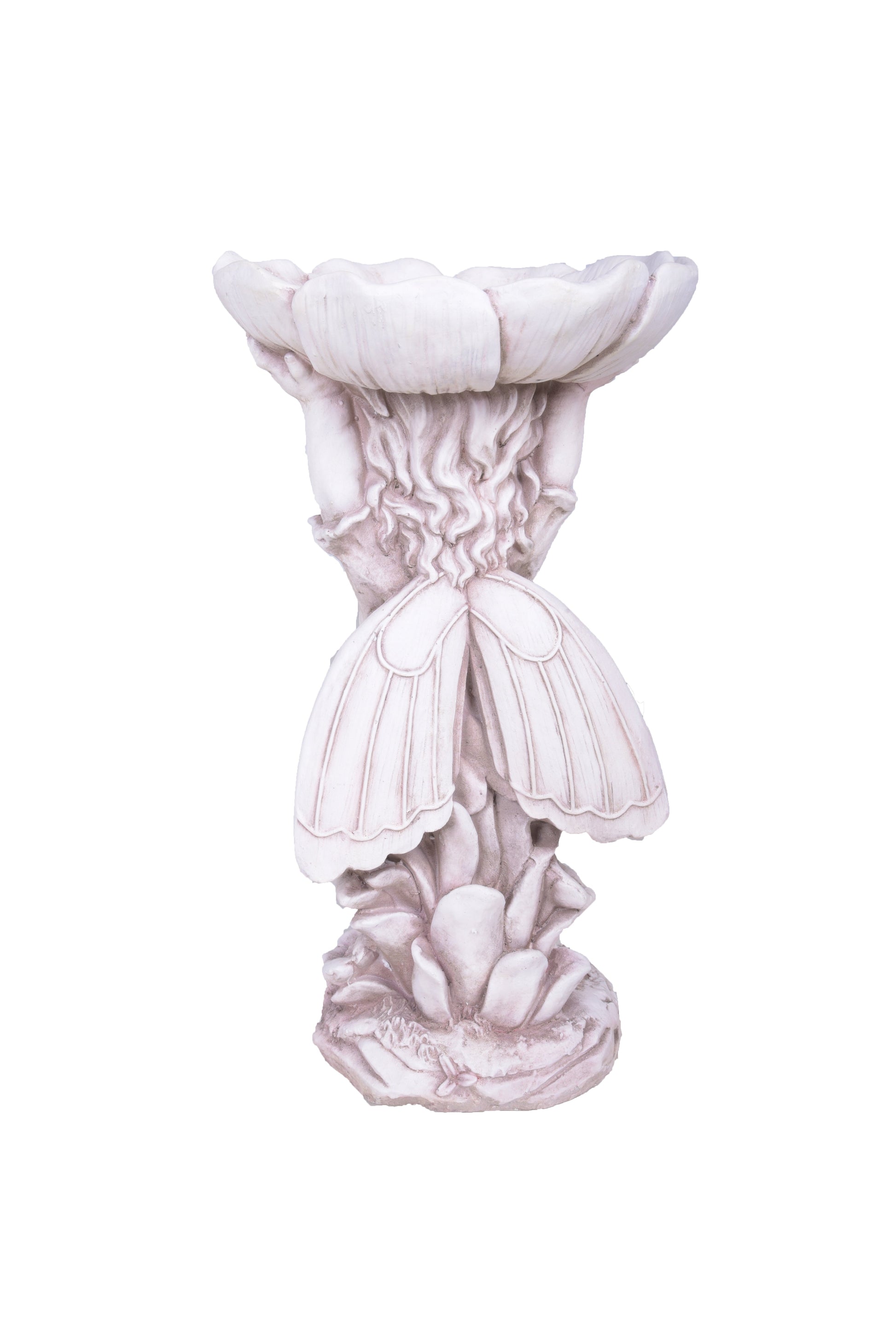 Gartenfigur ROSALIE Gartendeko Statue mit Vogeltränke Skulptur Garden Pleasure