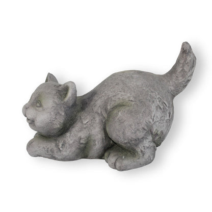 Katze in Betonoptik – Dekofigur für den Garten