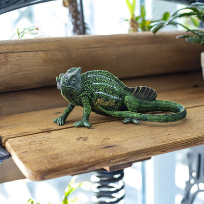 Chamäleon Figur Gartenfigur Echse Reptilien Deko-Figur Exotische Dekoration