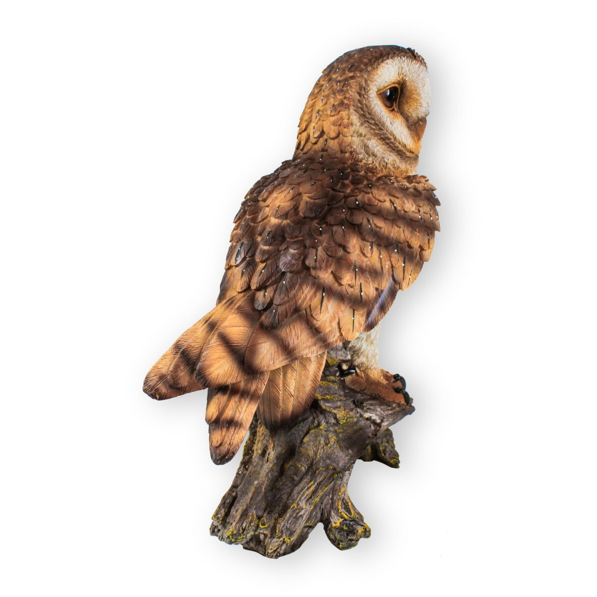 Eulen Figur auf Stamm sitzend Uhu Eule Deko Vogel