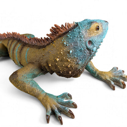 Große Deko-Echse, bunte Wandfigur zum Aufhängen für Haus & Garten, 94 cm