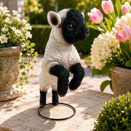 Verspieltes Lamm Dekofigur Set für den Garten – 3 Schafmotive