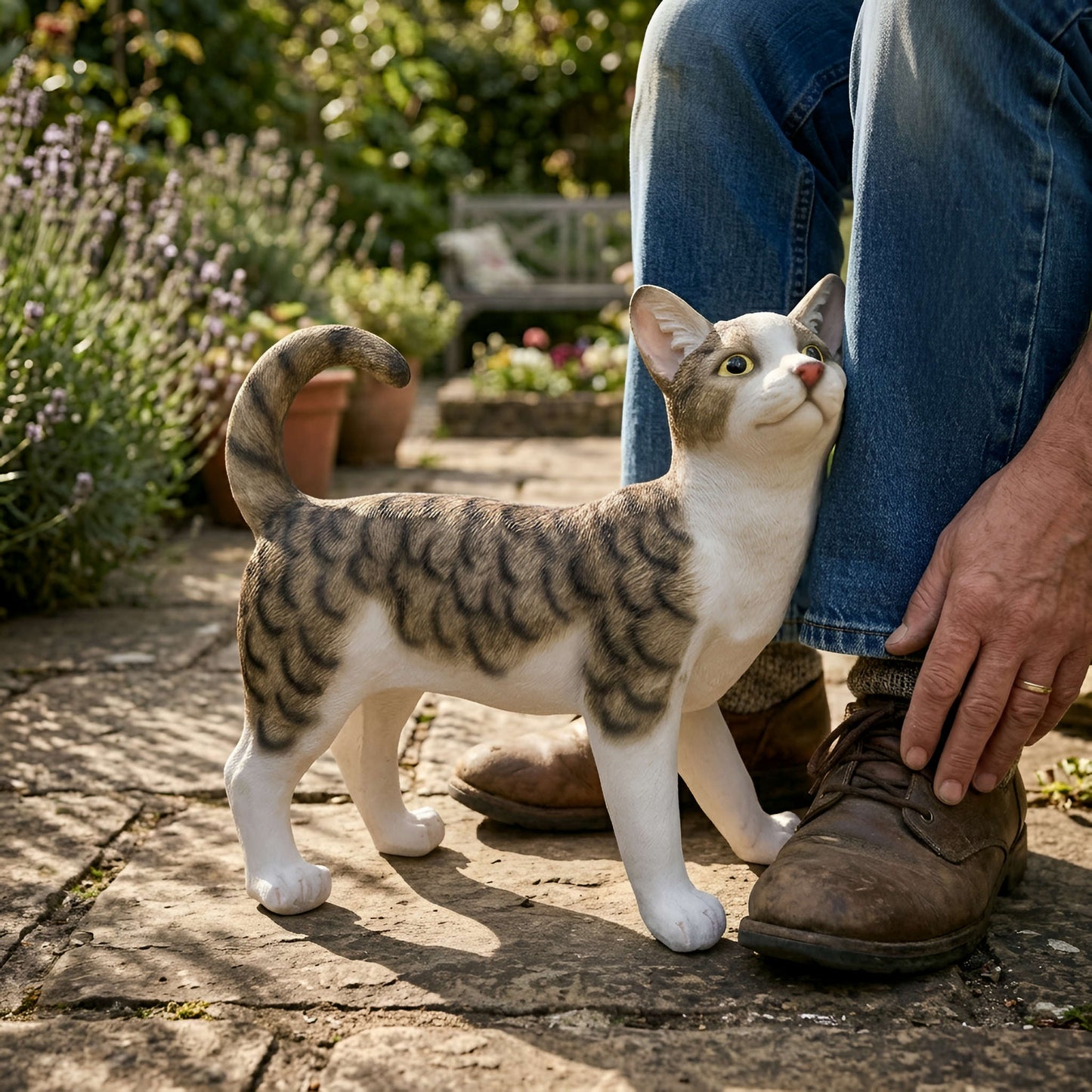 Murli Katzen Dekofigur für den Garten & Wohnraum – realistische Optik