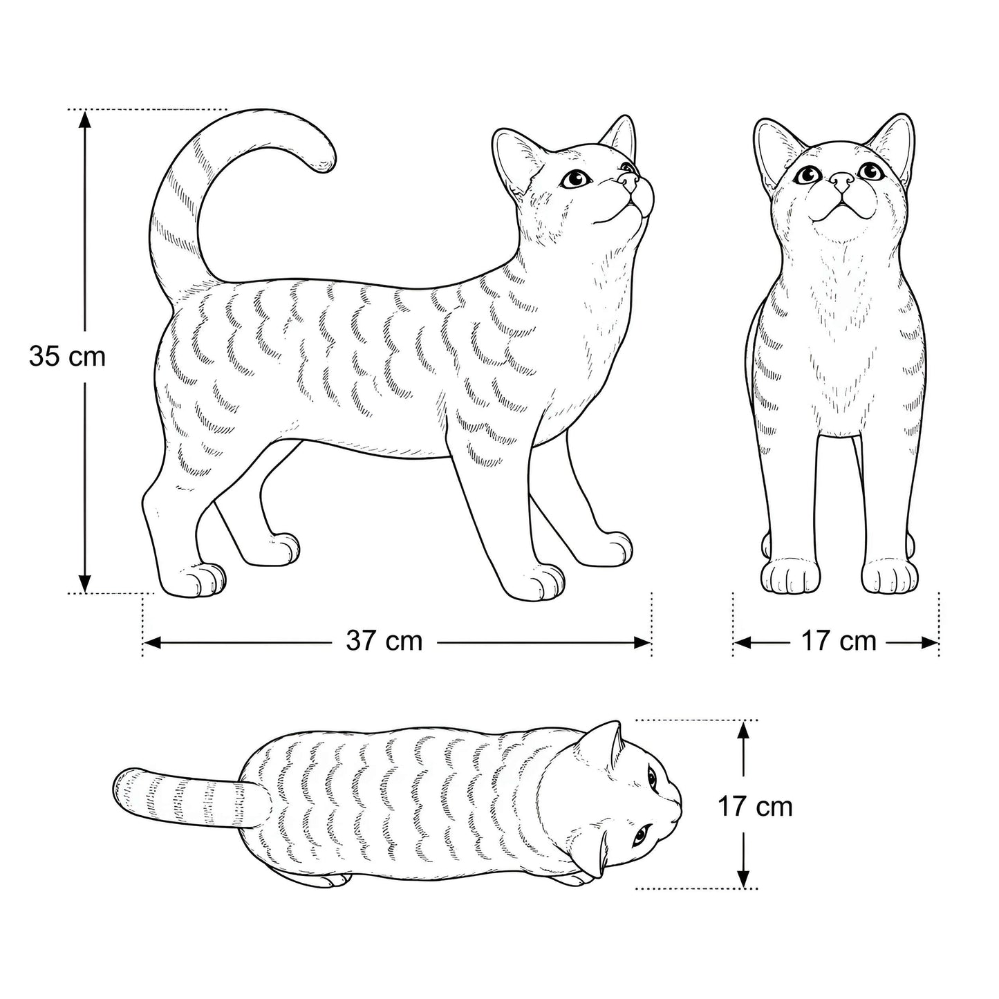Murli Katzen Dekofigur für den Garten & Wohnraum – realistische Optik