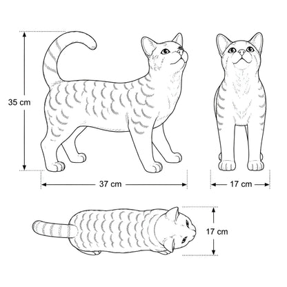 Murli Katzen Dekofigur für den Garten & Wohnraum – realistische Optik