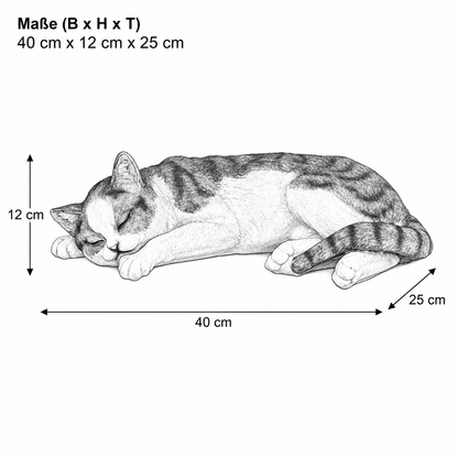 Murli Katzen Dekofigur für den Garten & Wohnraum – realistische Optik