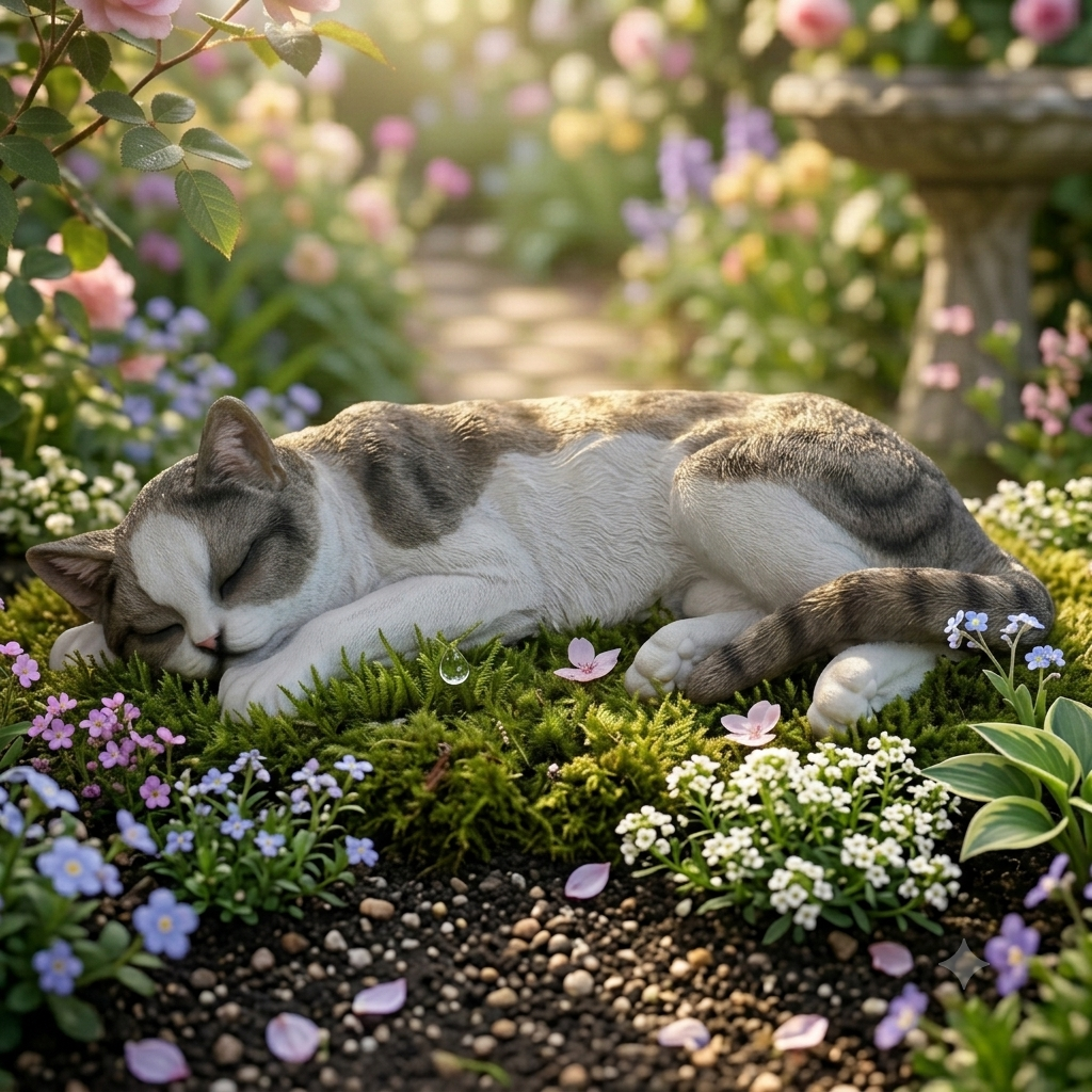 Murli Katzen Dekofigur für den Garten & Wohnraum – realistische Optik