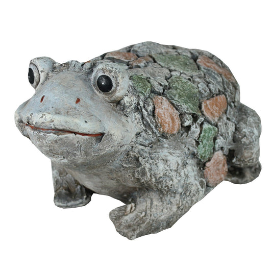 Frosch Dekofigur für den Garten in Steinoptik – Tierfigur