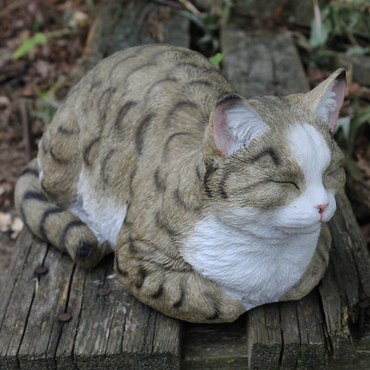 Deko Katze lebensecht Katzenfigur Emma Gartenfigur Katze - Elegante Figur