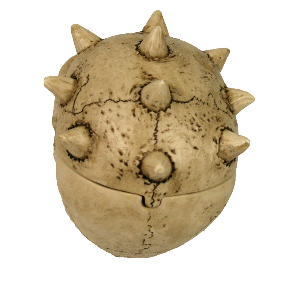 Totenschädel Dekofigur mit Stacheln – Gothic Box & Aschenbecher