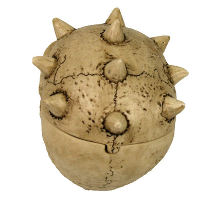 Totenschädel Dekofigur mit Stacheln – Gothic Box & Aschenbecher