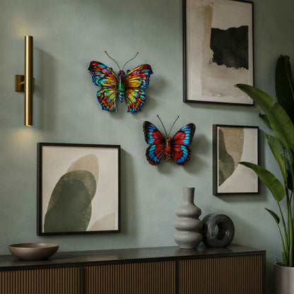 3D Metallbild Schmetterling – bunte Wanddeko Fantasy oder Exotic