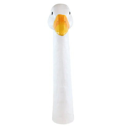 Gartenfigur Gans Gänsekopf groß 56 cm Gartenstecker Gänsehals Gänse Deko Garten Dekoration