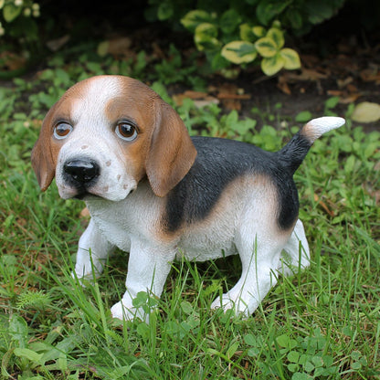 Beagle Figur stehend Hundefigur lebensecht Deko Hundefigur - Hochwertiges Accessoire