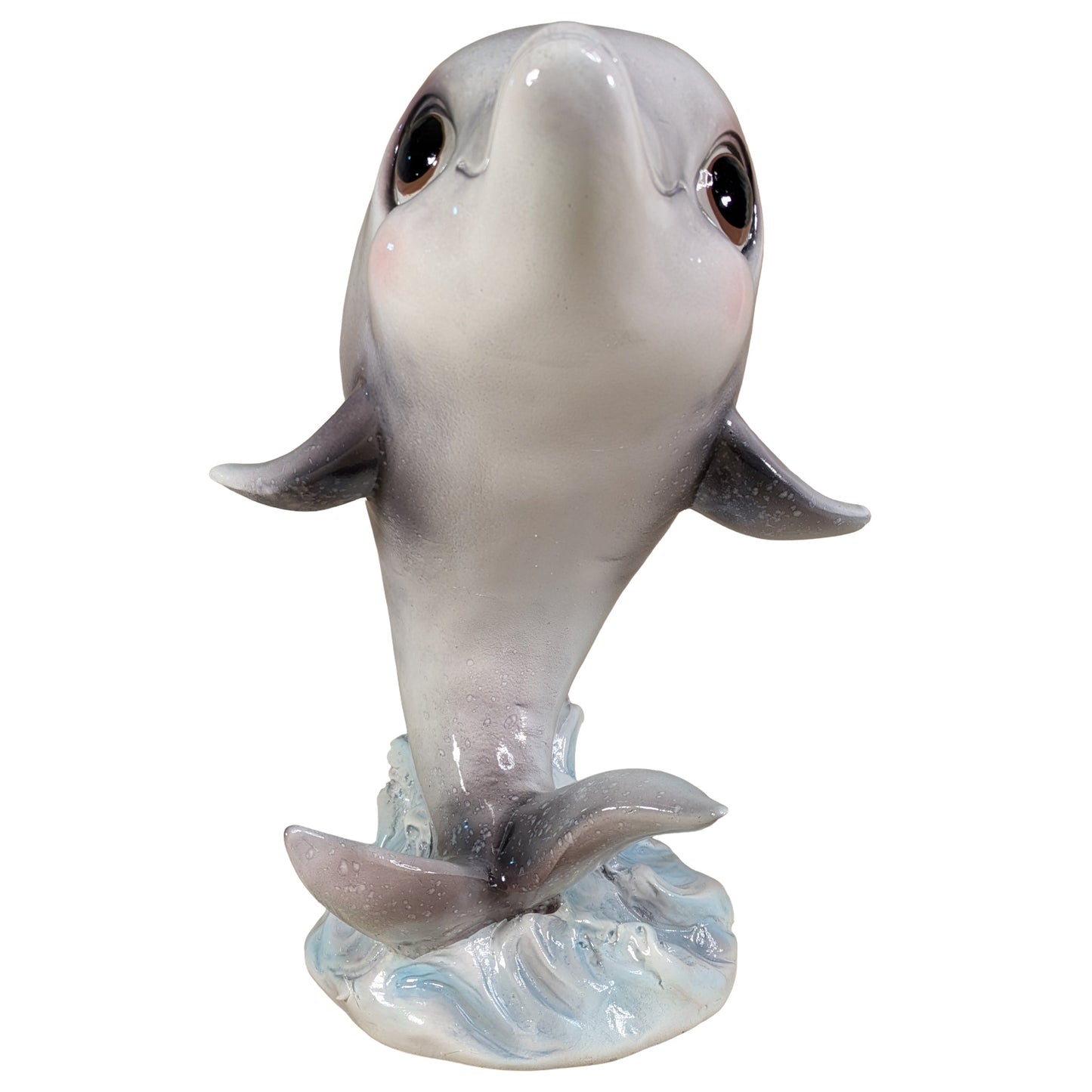 Delfin Dekofigur in Hochglanz – maritime Figur in 2 Größen
