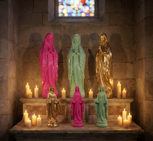 Madonna Figur & Marienfigur modern - Mutter Gottes Deko in Gold, Magenta oder Jade, groß oder klein