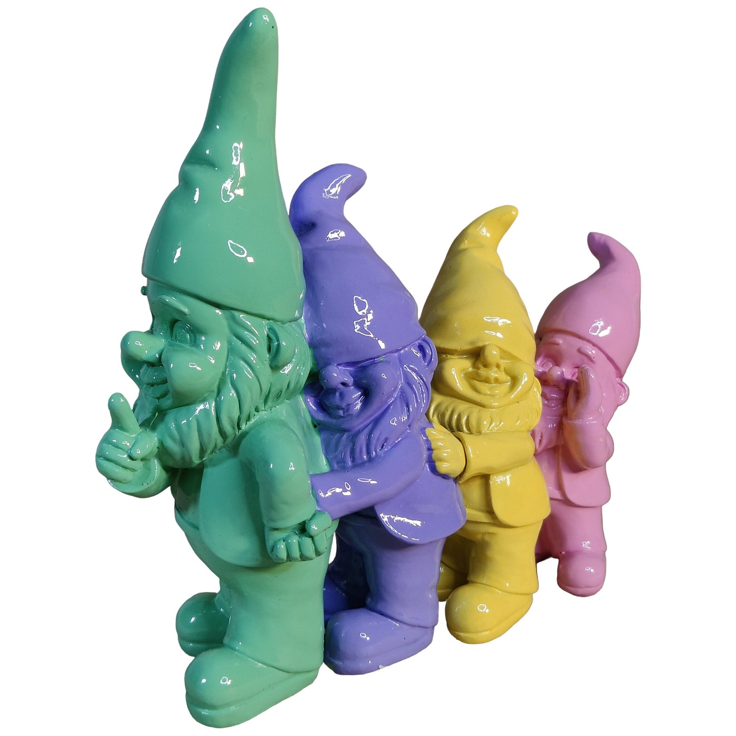 Gartenzwerg Zwergen Polonaise -GartenPoser- Zwerg Deko in Pastell Hochglanz 2 Größen (LinePoser)