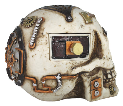 Steampunk Totenkopf Dekofigur mit Geheimfach – Gothic Schädel