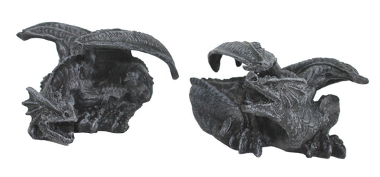 Dekofigur 2 Stück Drachenfigur Drachenpaar Drachen Set  Mystic Gothic Fantasy Figur