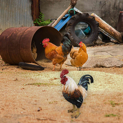 Hahn Figur stehend Deko Hahn Deko Huhn Gartenfigur Hahn