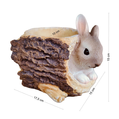 Hasen-Pflanztopf Figur aus Polyresin – Osterdeko für Haus & Garten