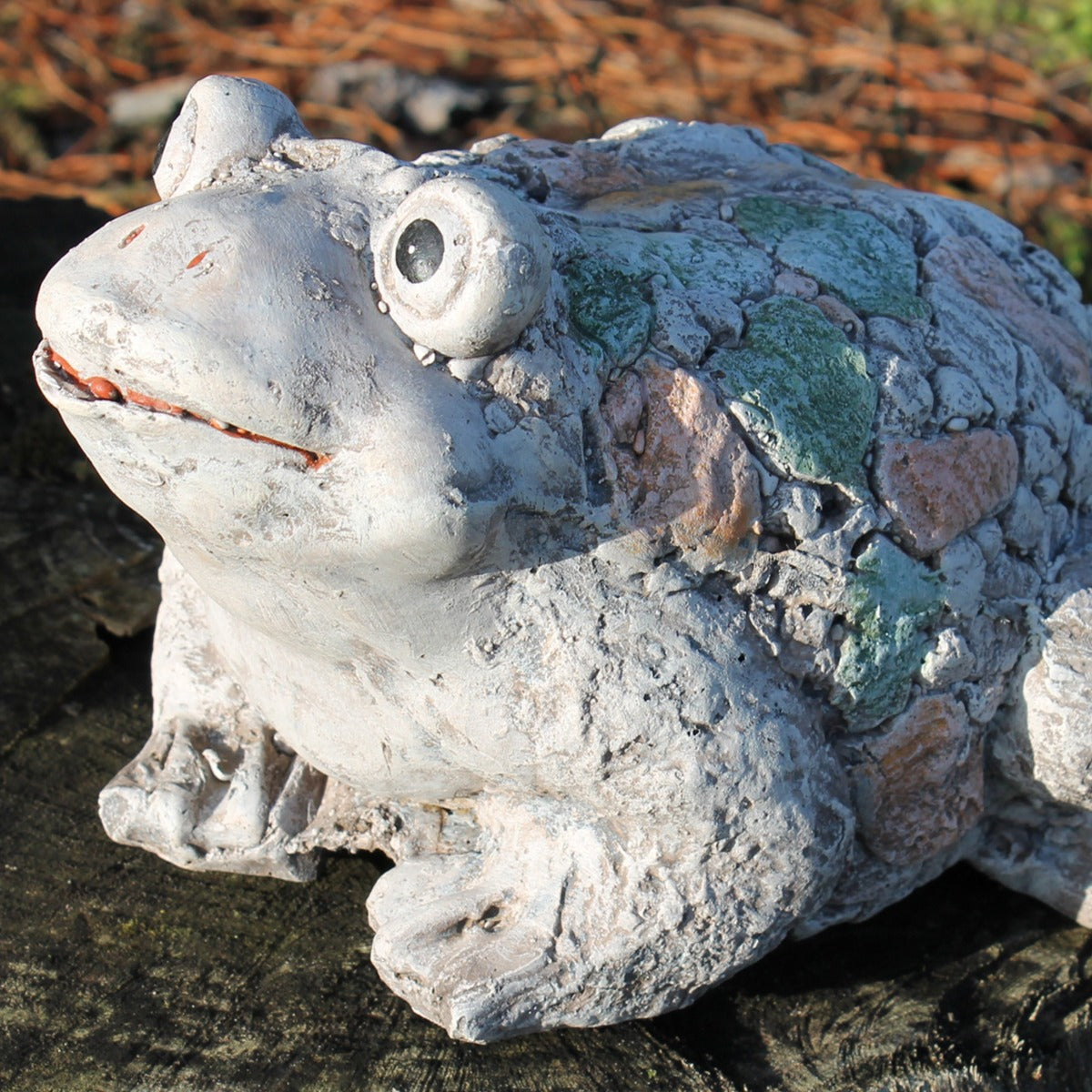 Frosch Dekofigur für den Garten in Steinoptik – Tierfigur
