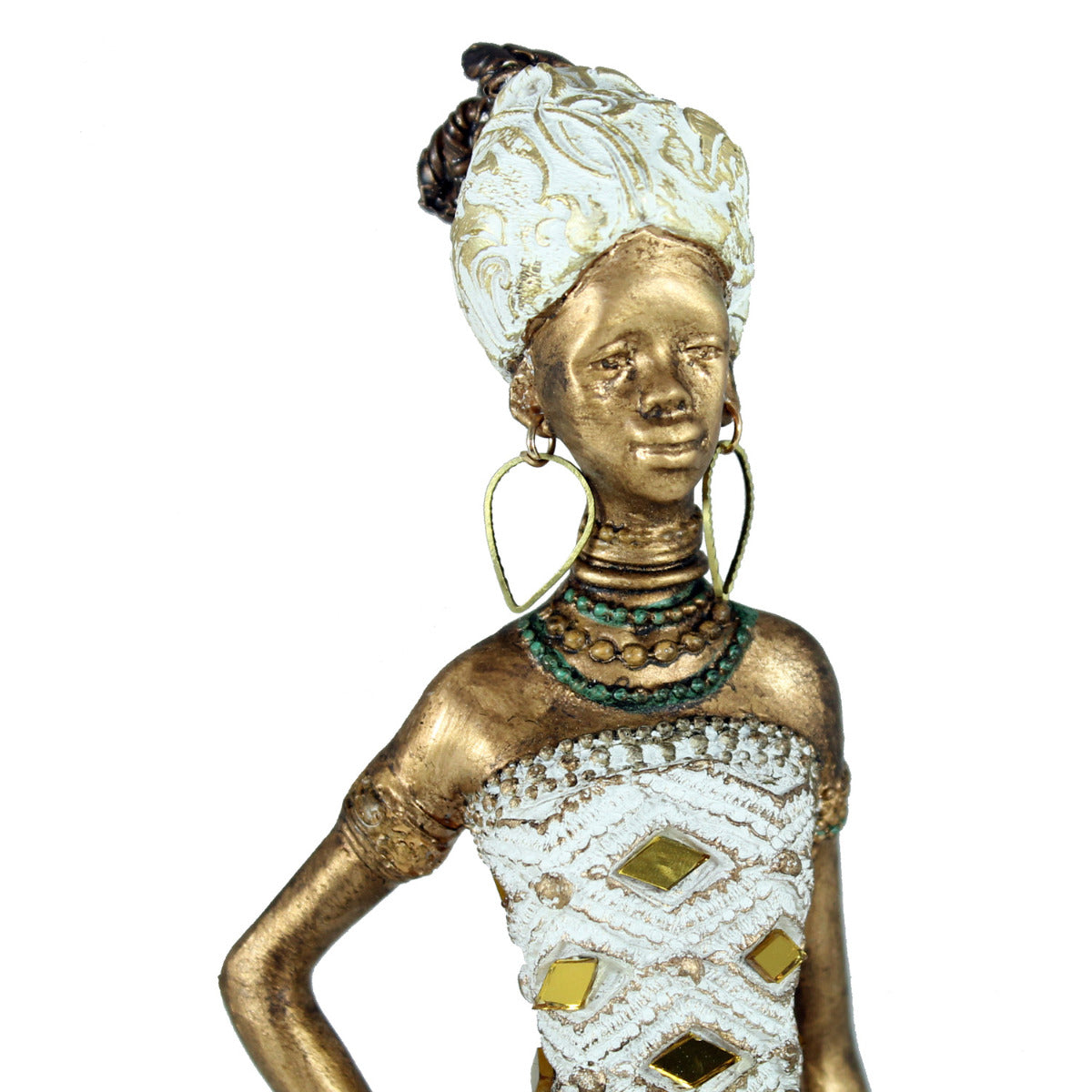 Afrikanische Frauen Dekofigur mit Hüfthaltung – dekorative Skulptur